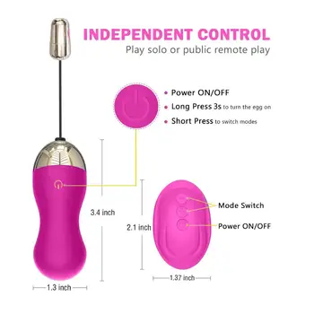 G-Spot вибратор яйце секси роб водоустойчив 10 скорост на акумулаторни безжично дистанционно куршум вибратор продукт за жени, секс-играчки Кегел images