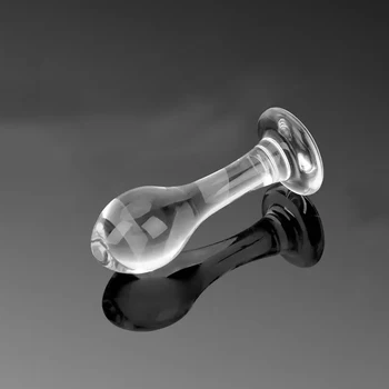 Стъклен анален вибратор малък анален накрайник анални мъниста всичко за секс играчки за жени двойки, стоки за възрастни кристал стъкло анален стимулатор images